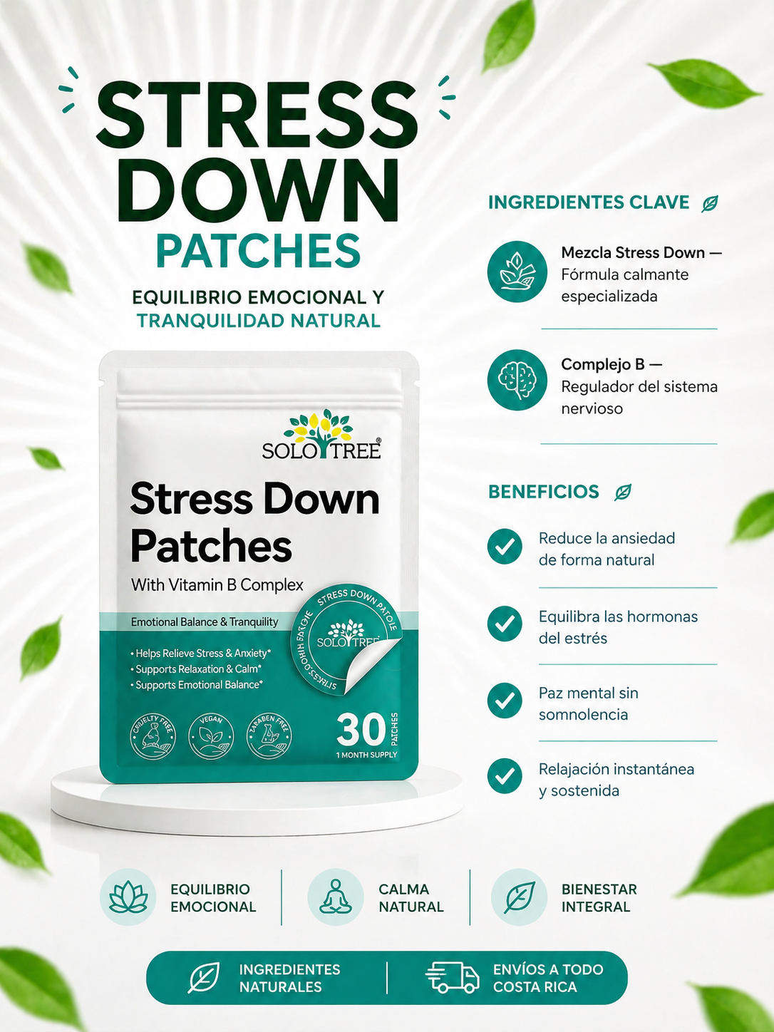 PatchHouse.CR Facebook ad: Bienestar natural en un parche