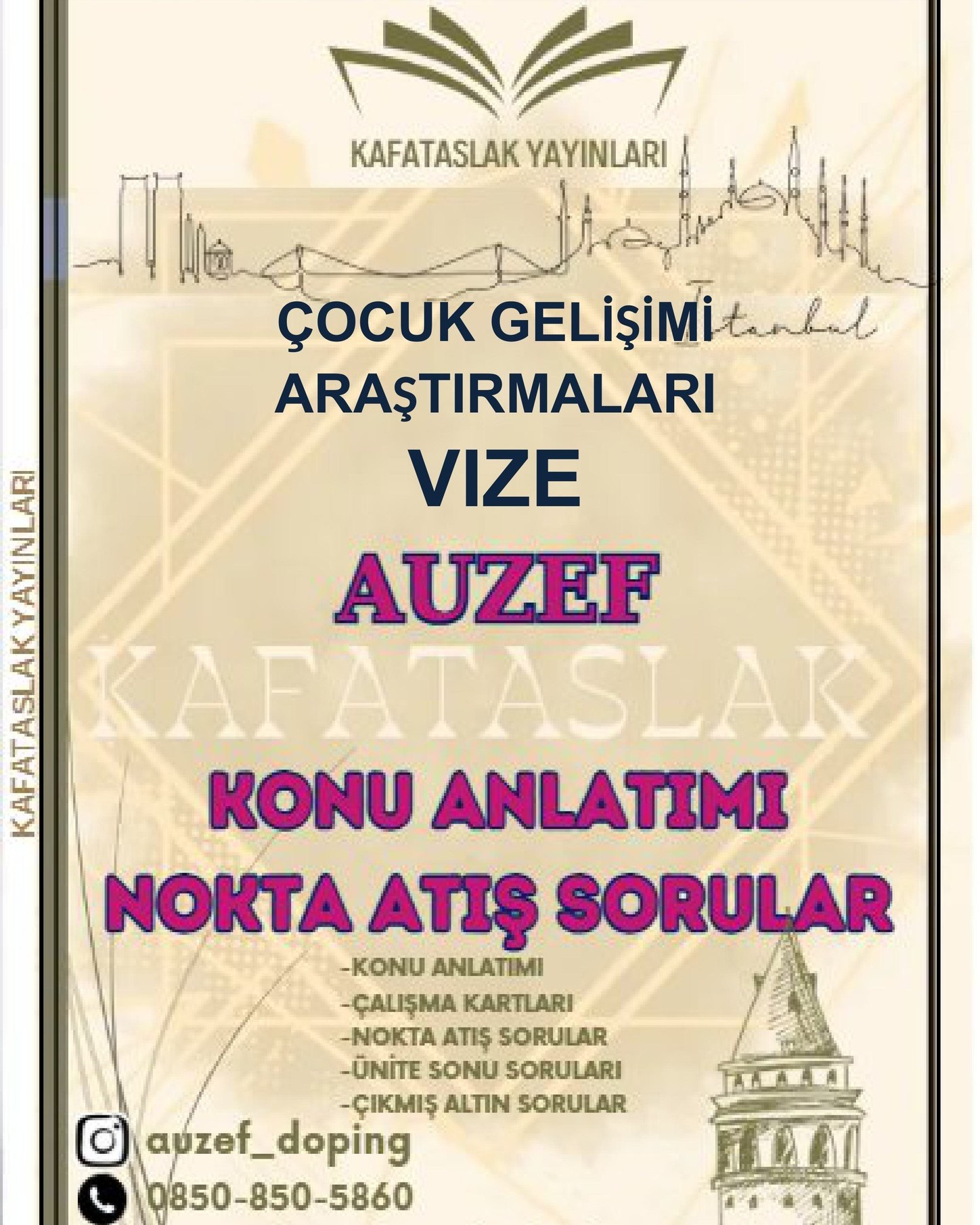 AUZEF Doping Facebook ad: Çocuk Gelişimi Araştırmaları (AUZEF), VİZE için…