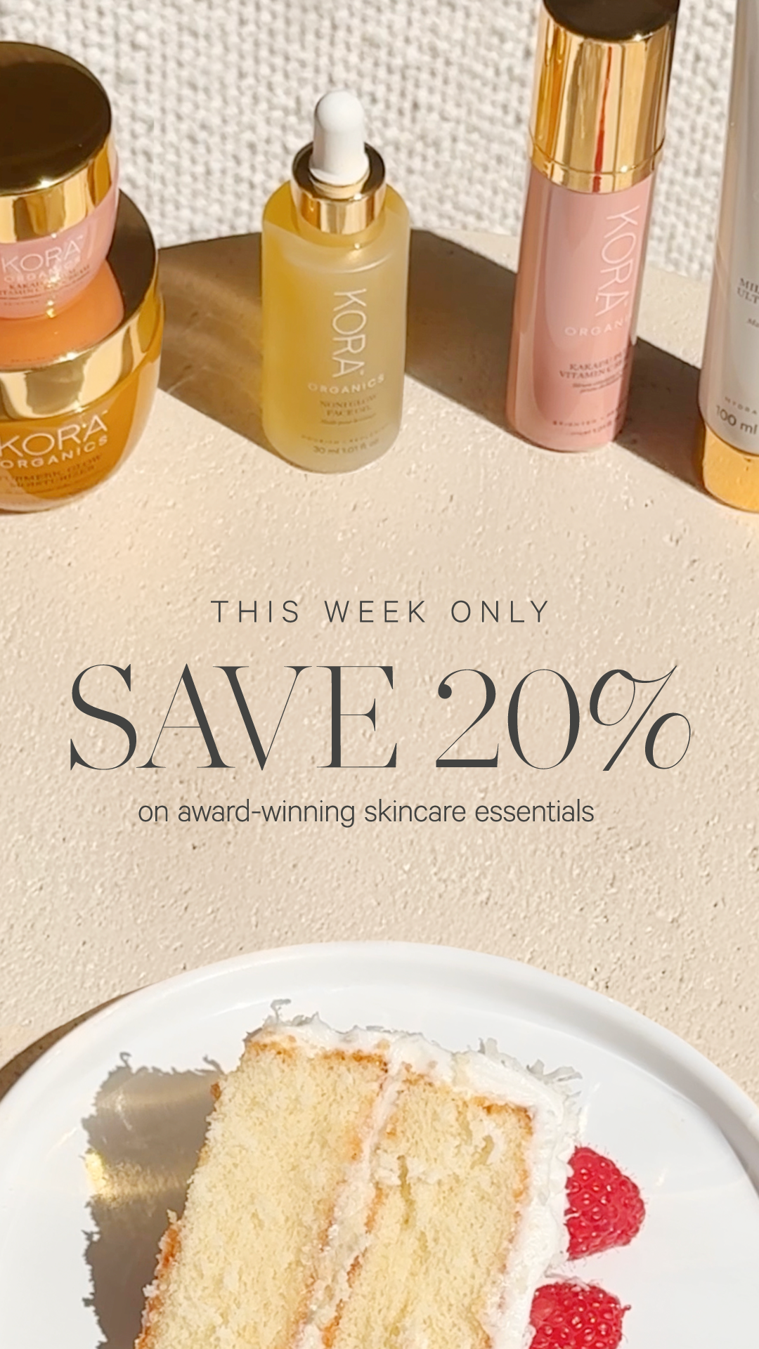 KORA Organics Facebook ad