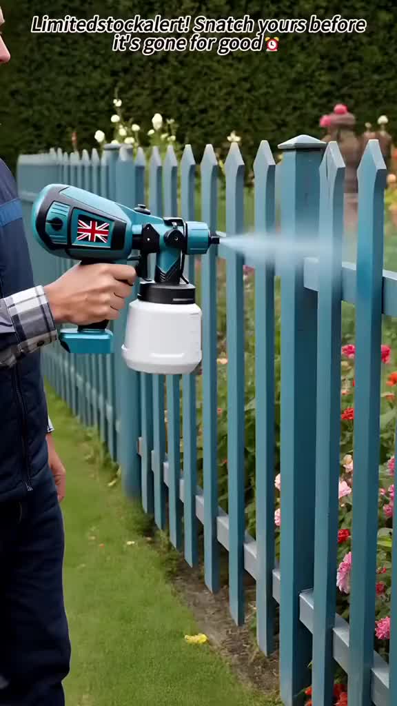 Sakertooltech1 Facebook ad: Spray Like a Pro! Cordless HVLP Paint Sprayer for Home