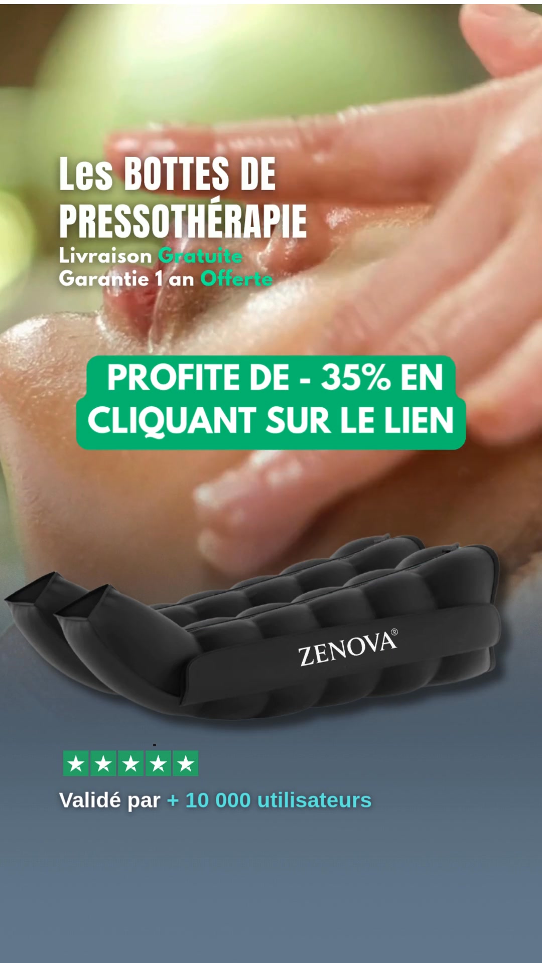 ZENOVA Facebook ad: #1 Bottes de pressothérapie recommandées