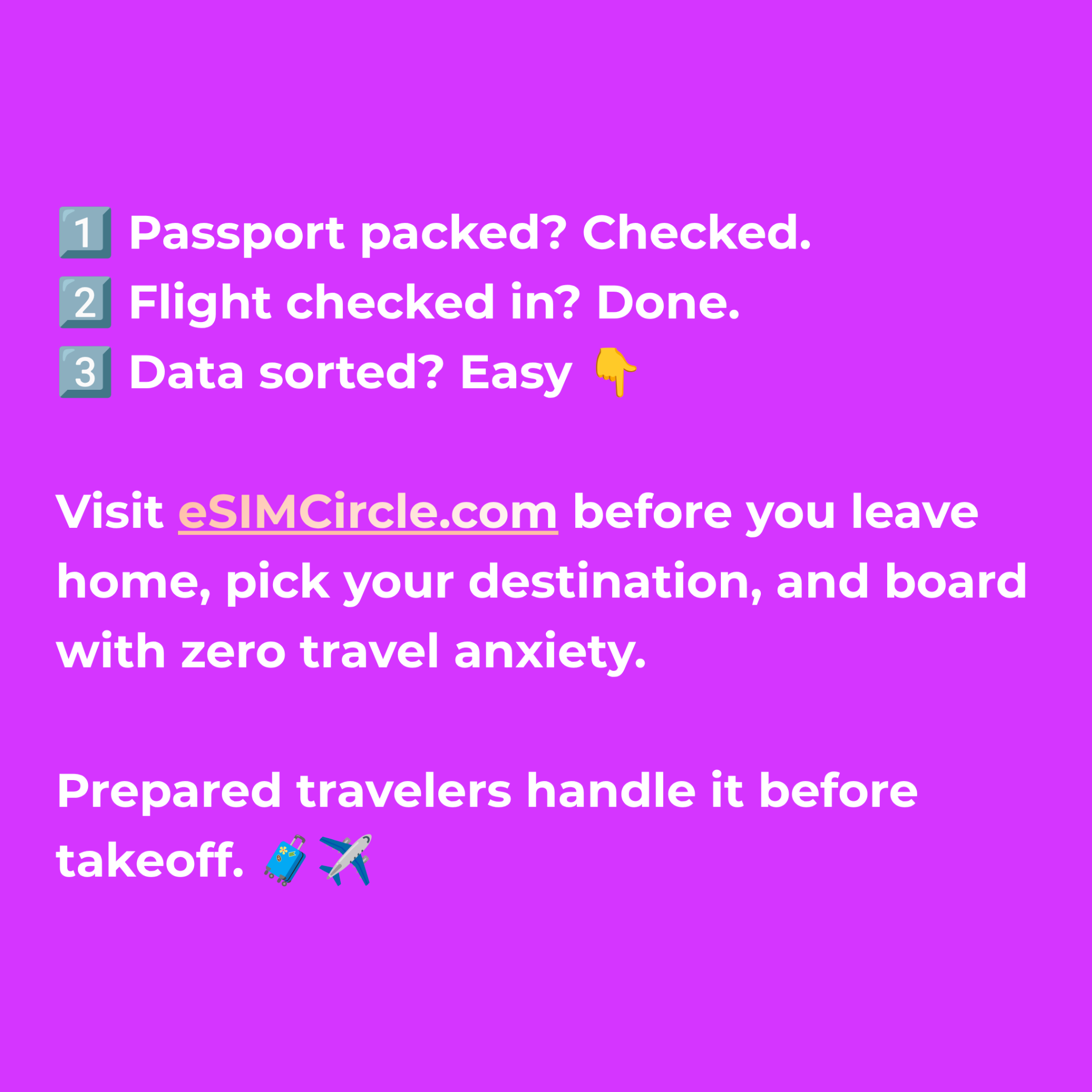 ESIM Circle Facebook ad: eSIMCircle - Trusted by 50,000+ Travelers