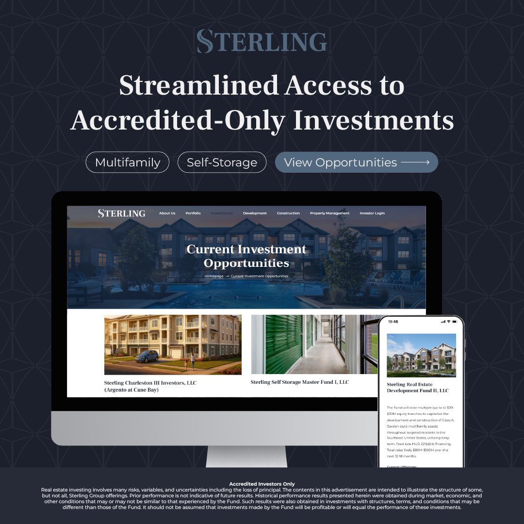 Sterling Group Facebook ad: Explore exclusive real estate investments built for…