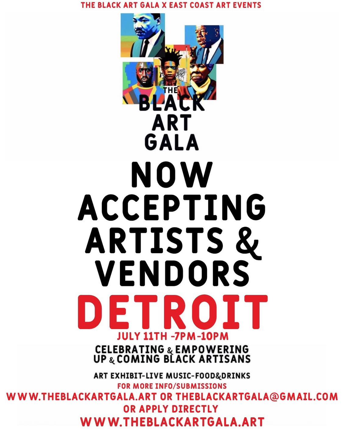 The Black Art Gala Facebook ad: NOW ACCEPTING ARTISTS & VENDORS!