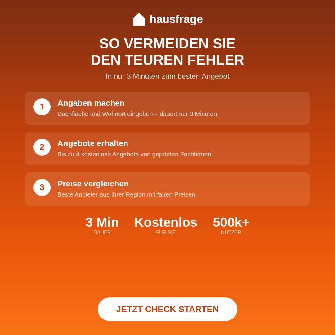 Hausfrage Facebook ad