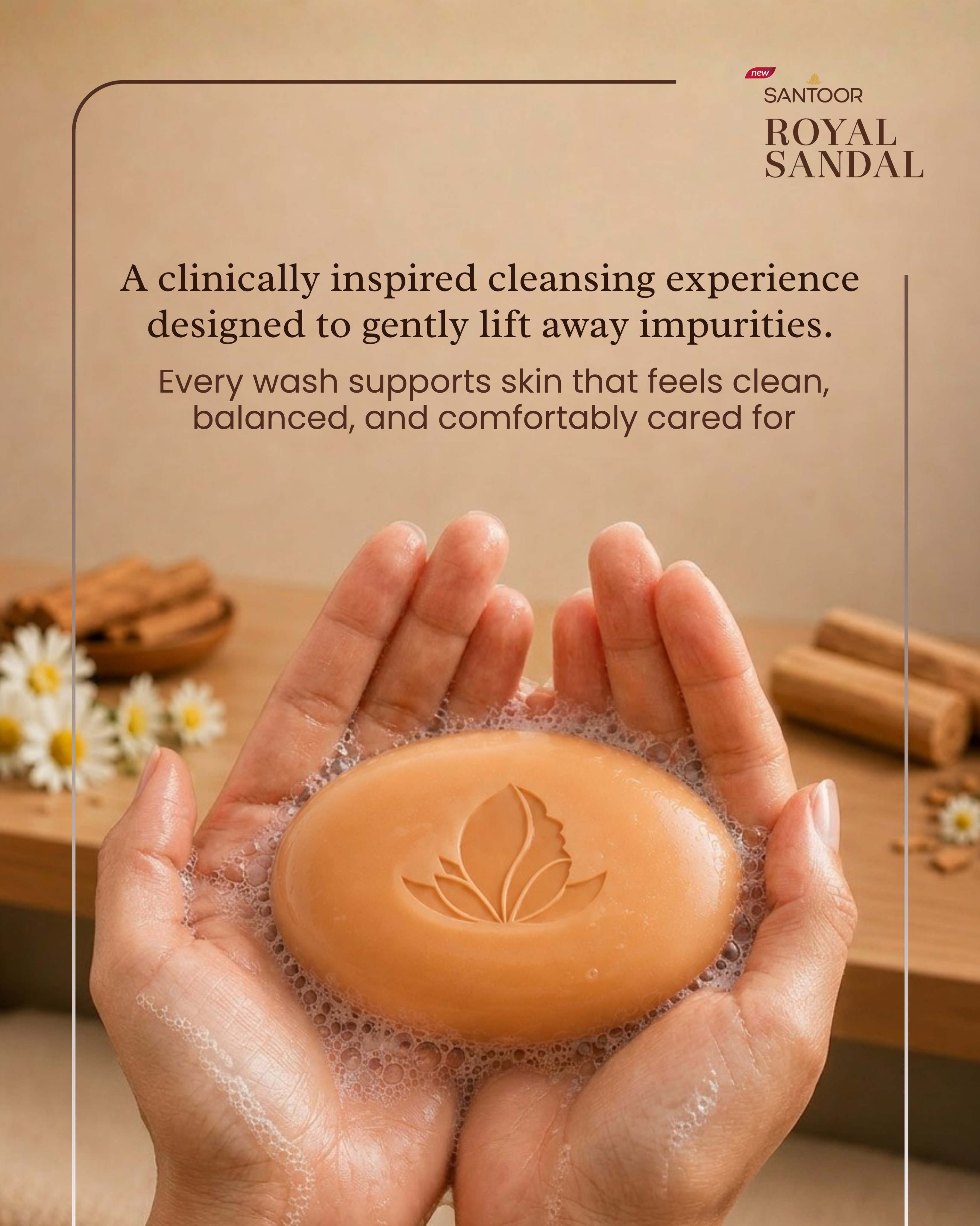 Santoor Royal Sandal Facebook ad: Not just a wash, a ritual.
