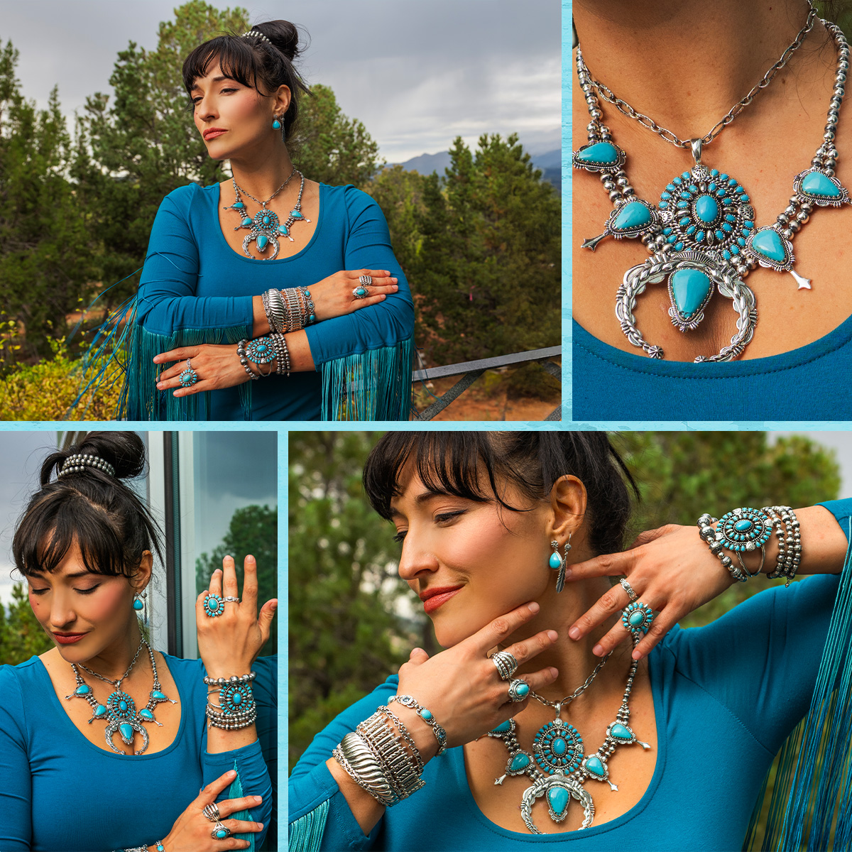 American West Jewelry by Carolyn Pollack Facebook ad: Genuine Turquoise Jewelry