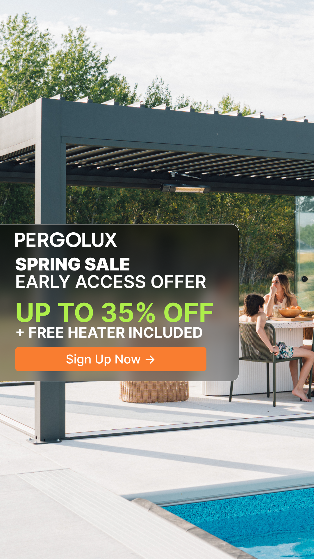 pergolux.au Facebook ad: Scandinavian Design - Built For Every Season