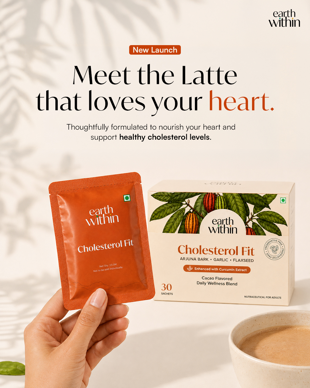 Earth Within Facebook ad: A Latte That Loves Your Heart