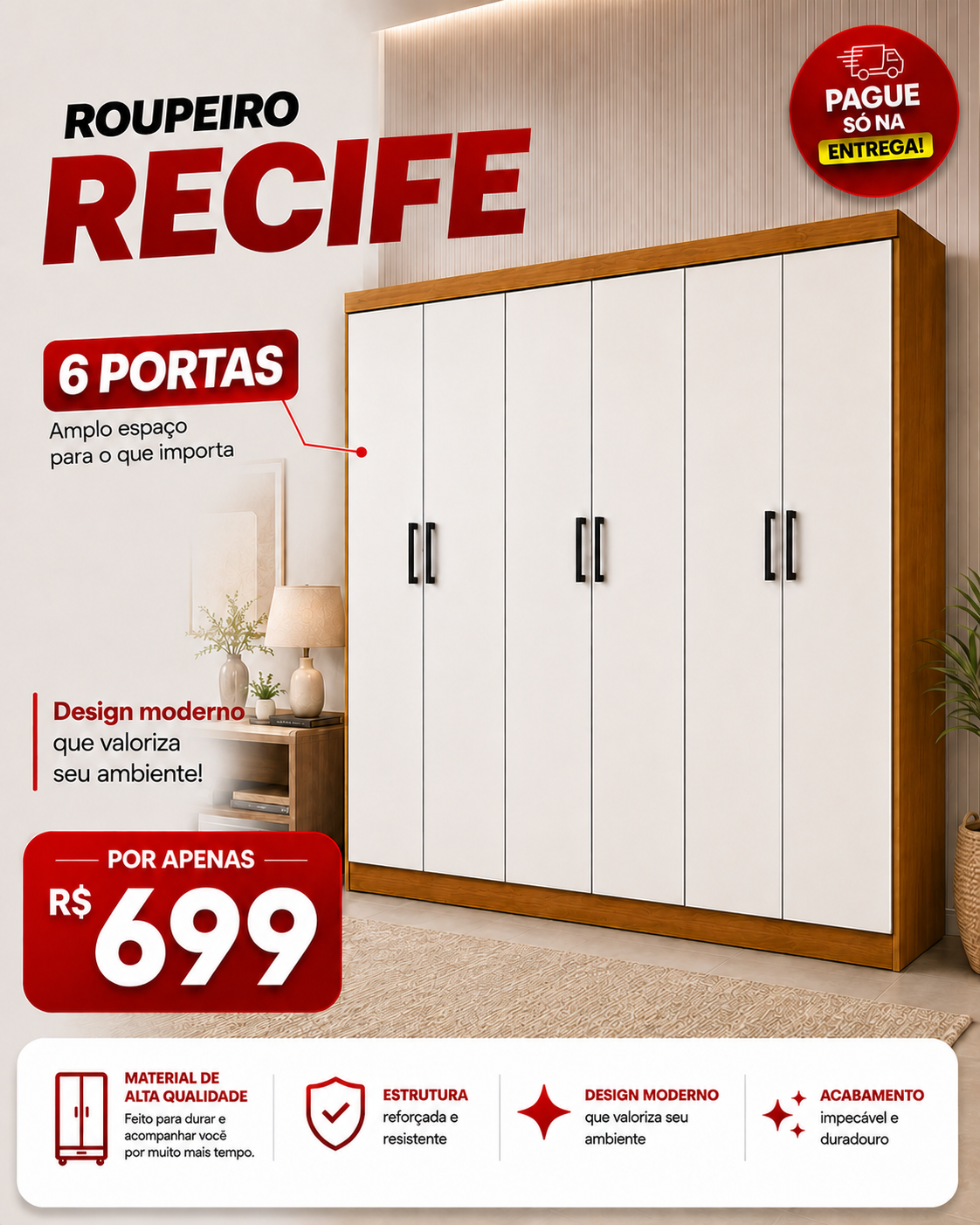 BR Móveis Facebook ad: PREÇO DE FÁBRICA, PAGAMENTO NA ENTREGA!