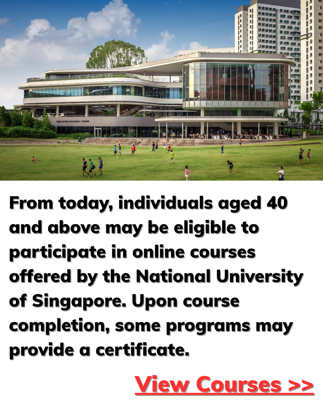 Elite Scholarship Network Facebook ad: Online Study Options for Adults 40+