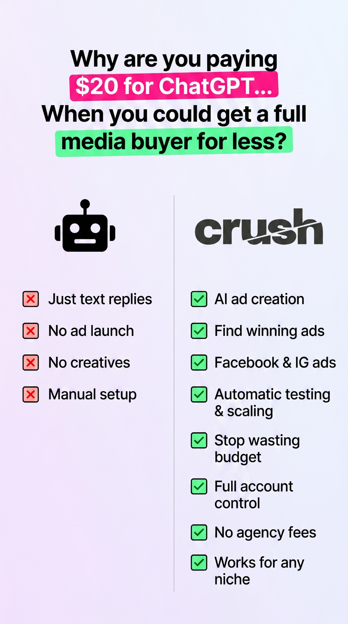 trycrush.ai Facebook ad