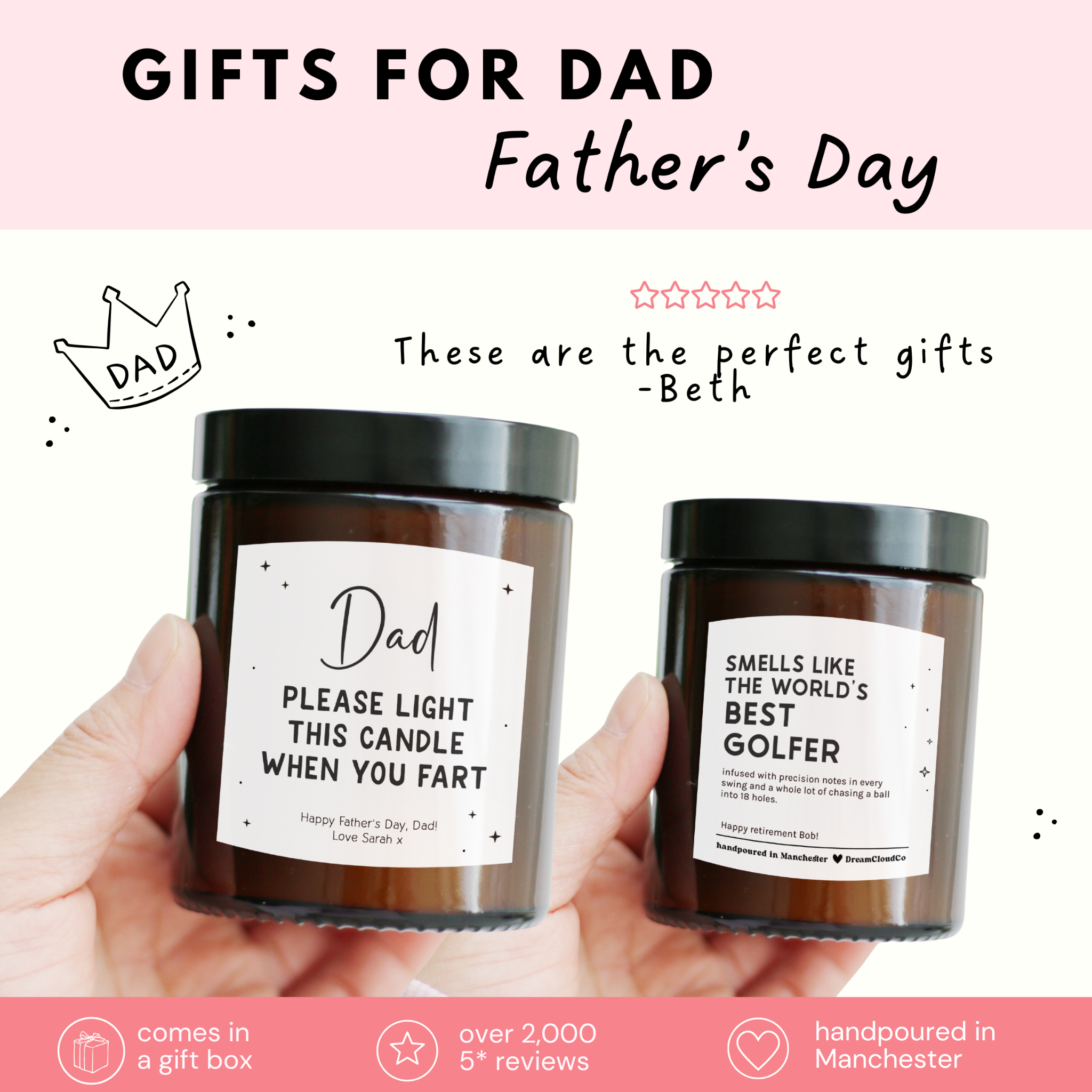 Dream Cloud Co Facebook ad: Because shopping for gifts shouldn't be hard.