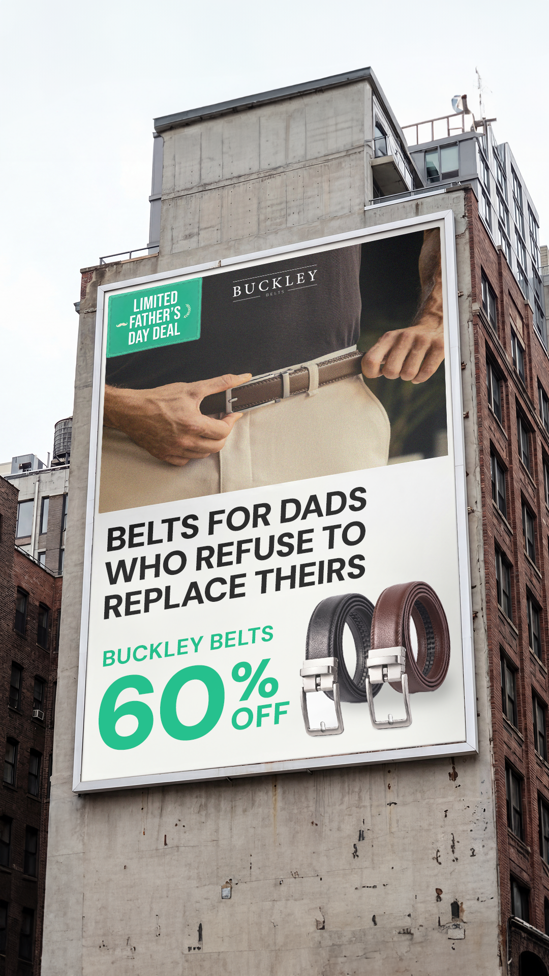 Buckley Belts Facebook ad