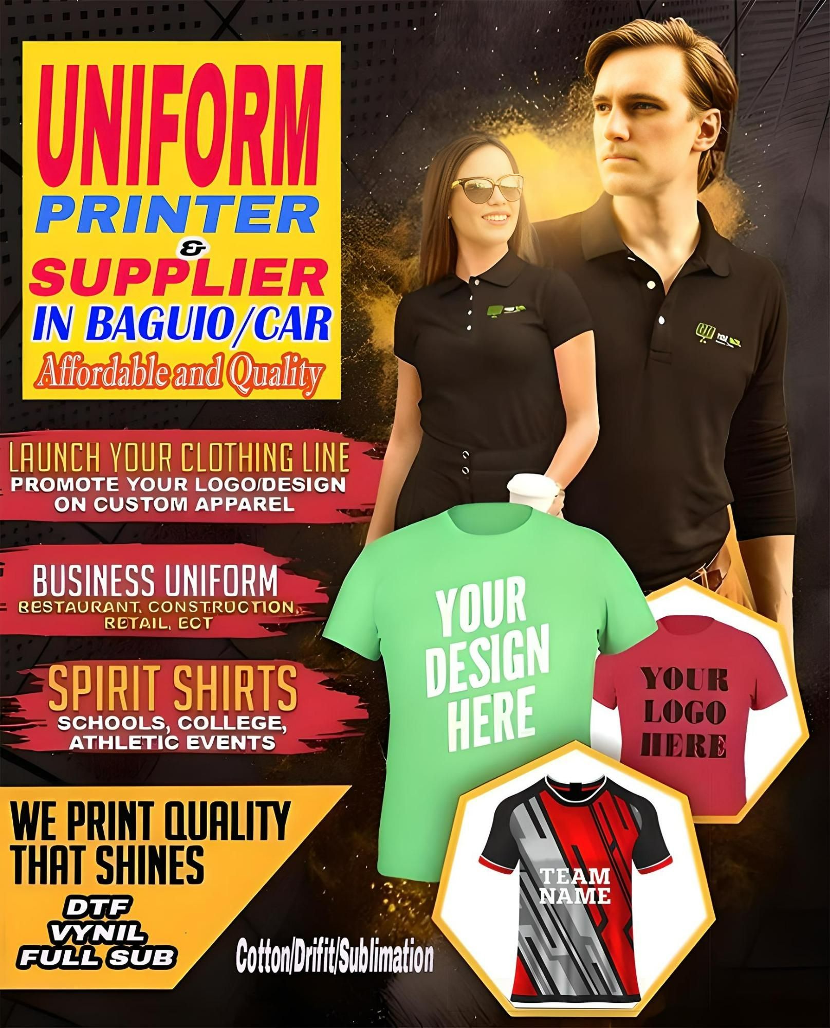 Tshirt Printing Baguio City Facebook ad: Low prices / Quality