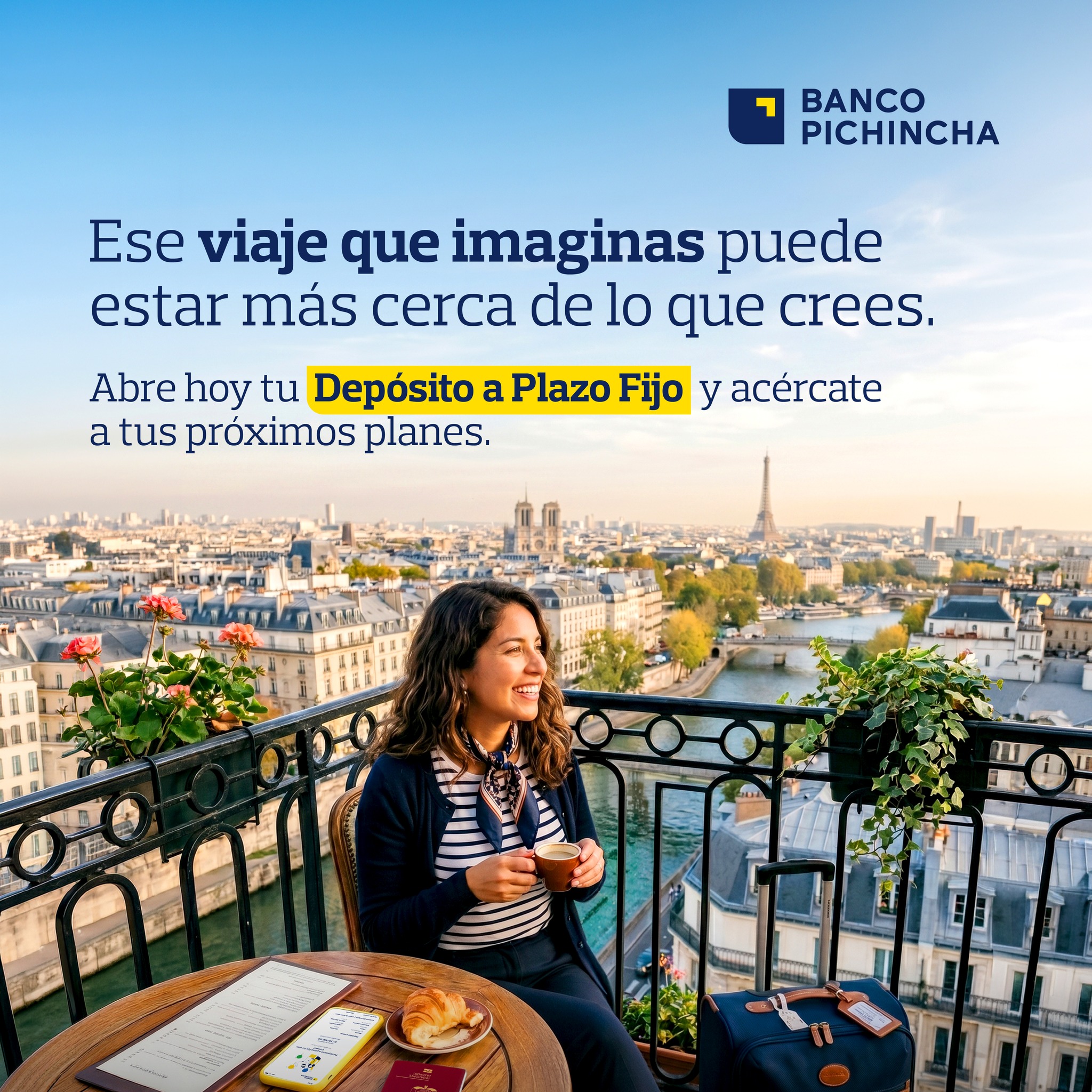 Banco Pichincha Perú Facebook ad: Ese viaje, ese proyecto o esa meta que…