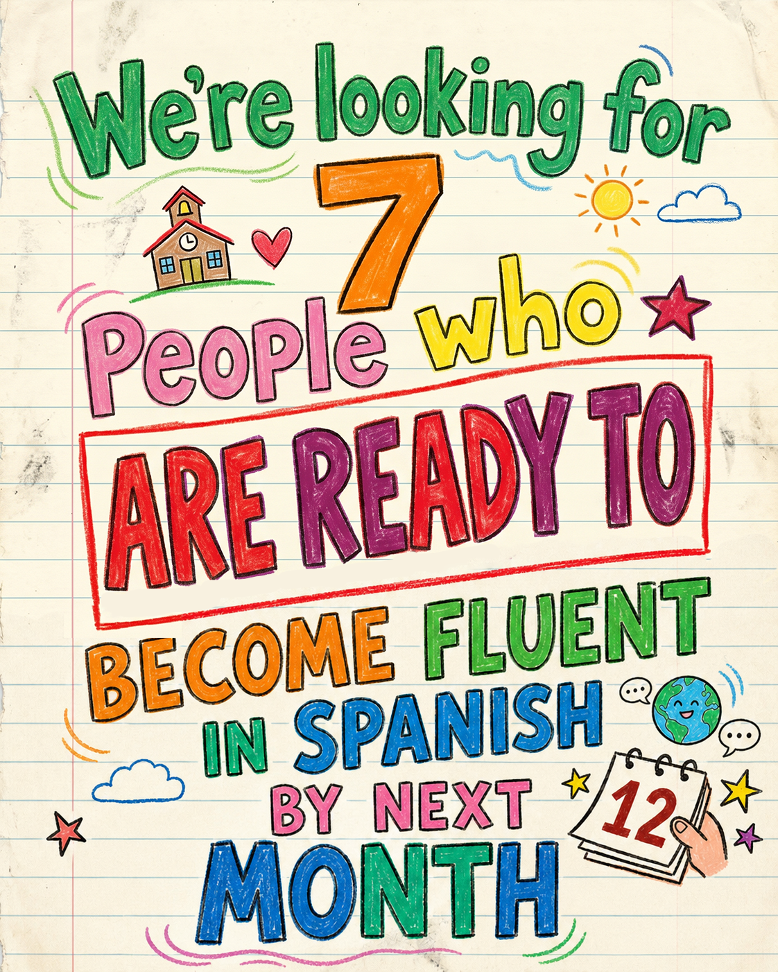 EWA: Learn Languages Facebook ad