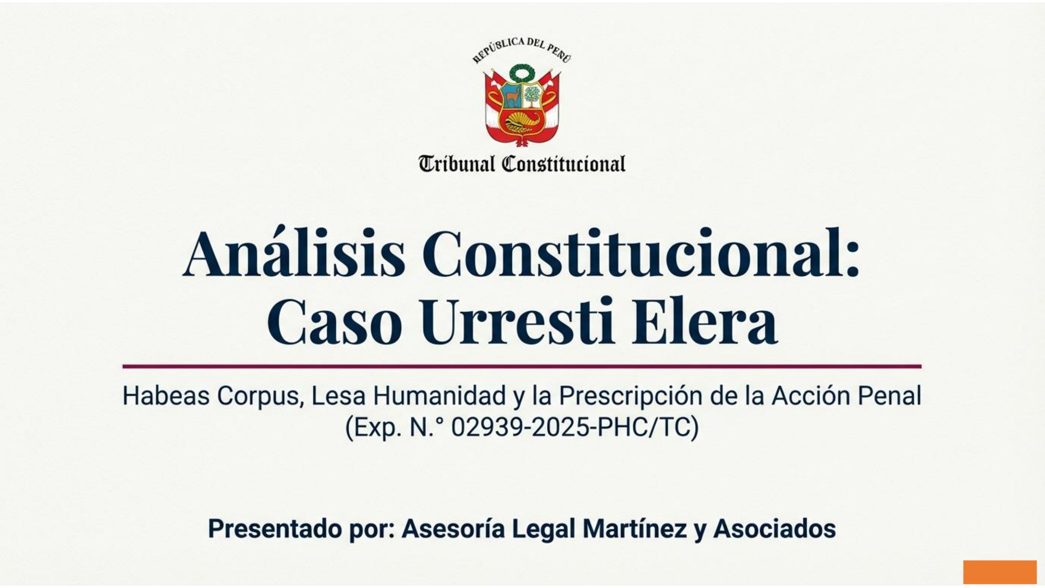 Walter Martinez Facebook ad: Expediente del Tribunal Constitucional del Perú de Daniel…