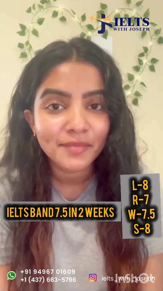 ielts_with_joseph Facebook ad: Ielts band 7.5 in just 2 weeks.