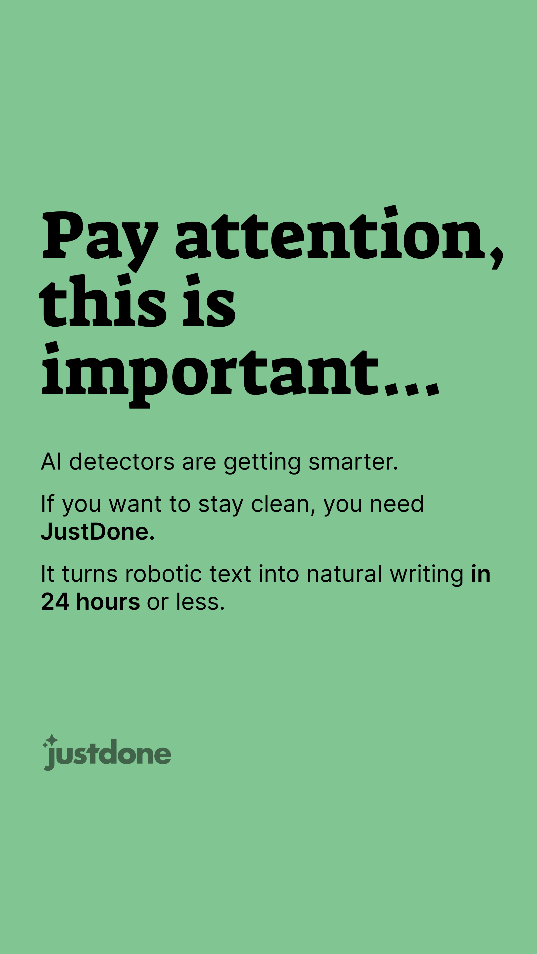 JustDone Facebook ad