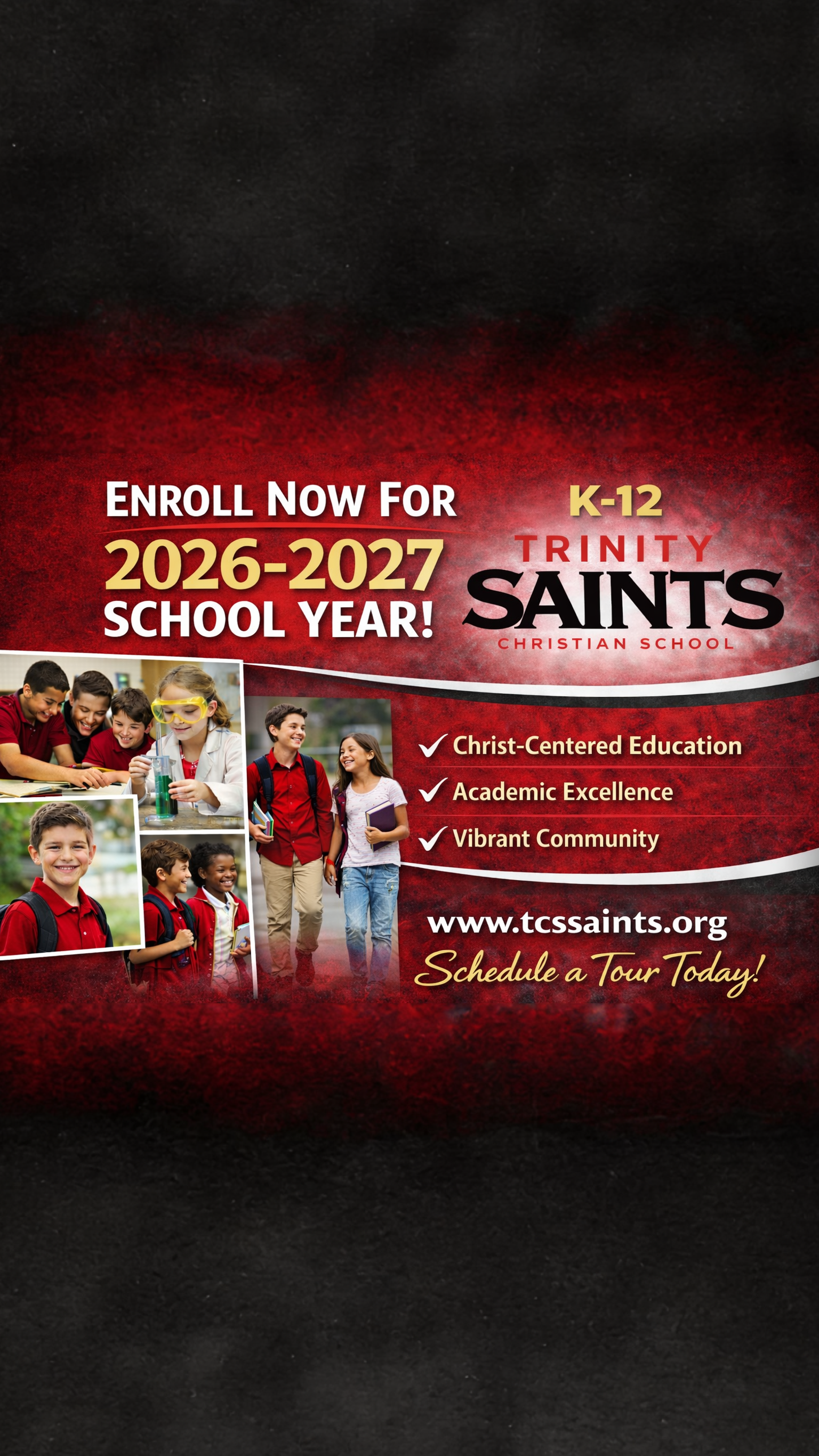 Trinity Christian School - Indianapolis Facebook ad: Imagine a top-tier education without the hefty price…