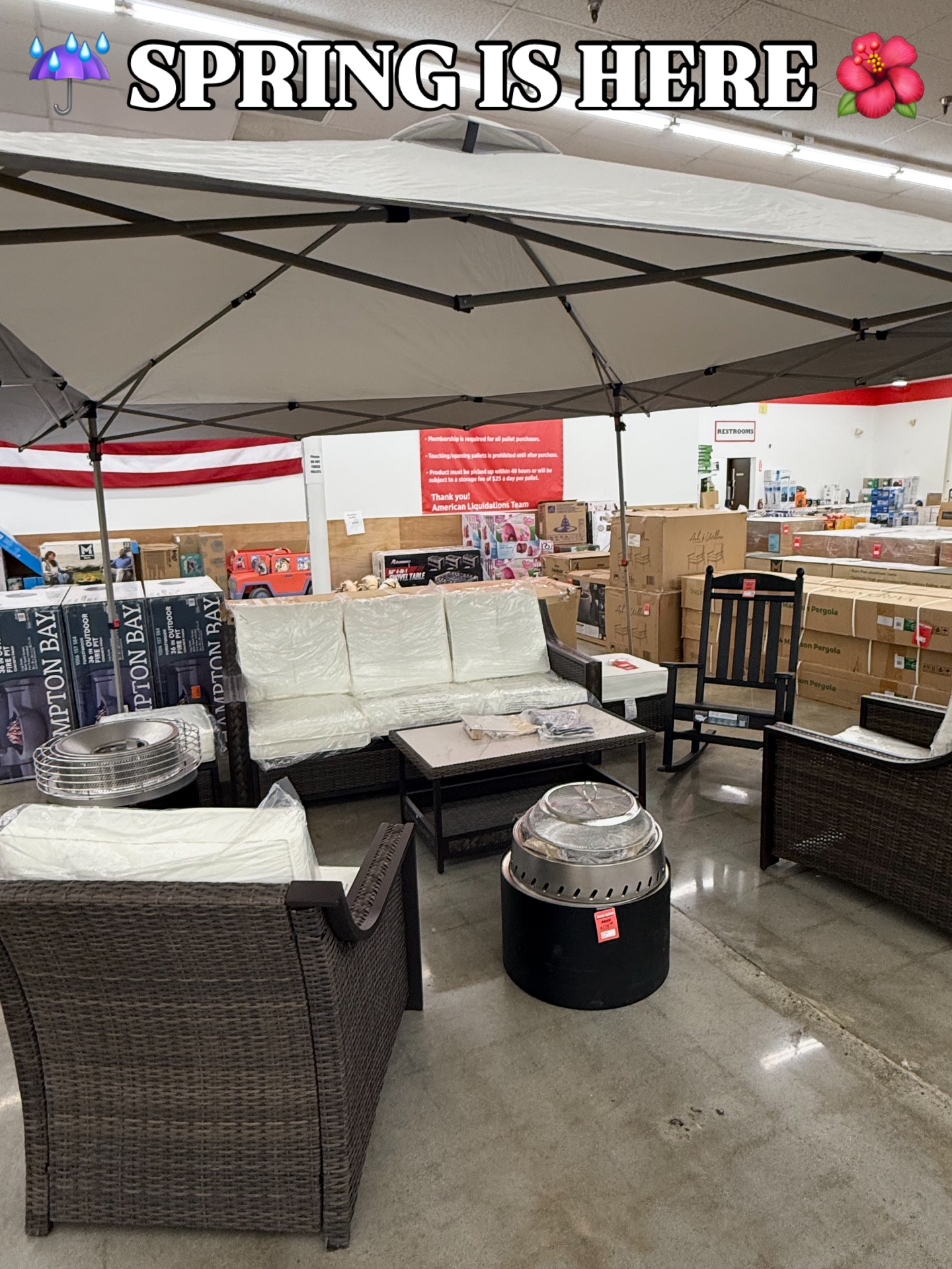American Liquidations Facebook ad: SPRING IS HERE!