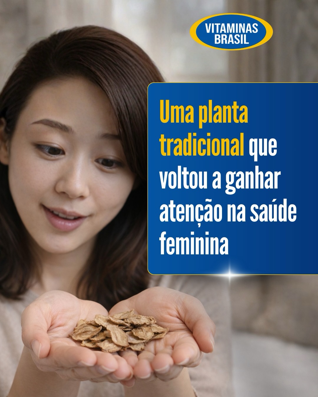 Vitaminas Brasil Facebook ad: Mulher não é máquina.