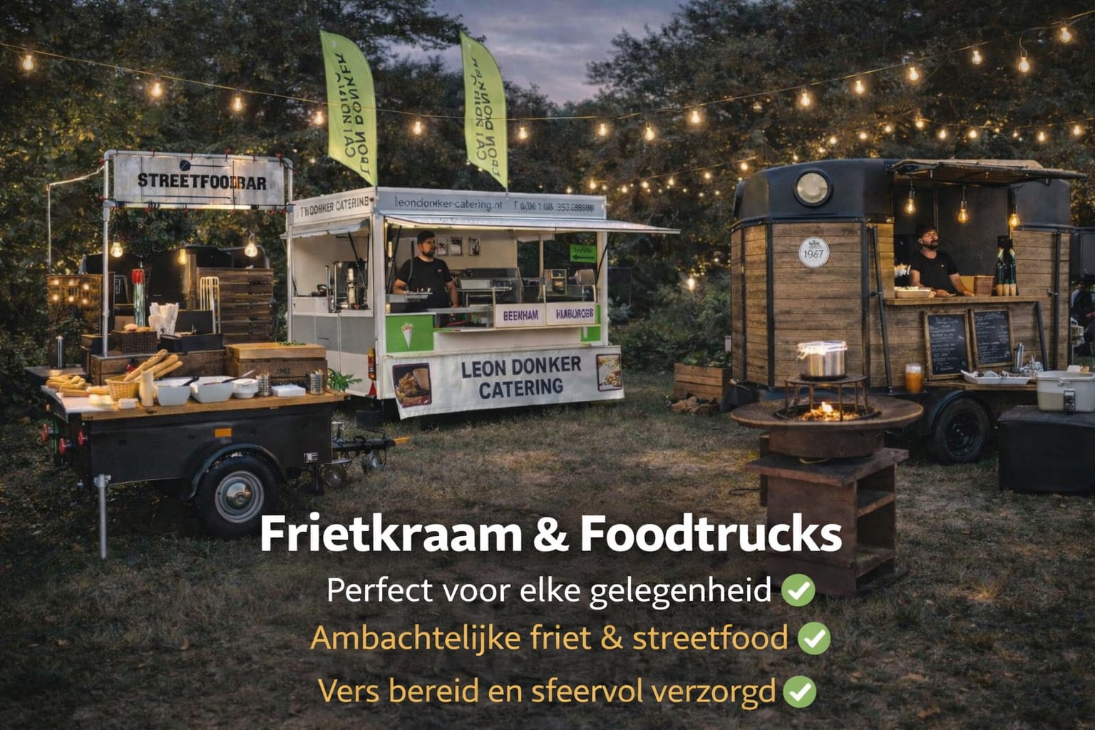 Leon Donker Catering Facebook ad: Frietkraam huren IJsselstein, Vianen, Nieuwegein, Benschop