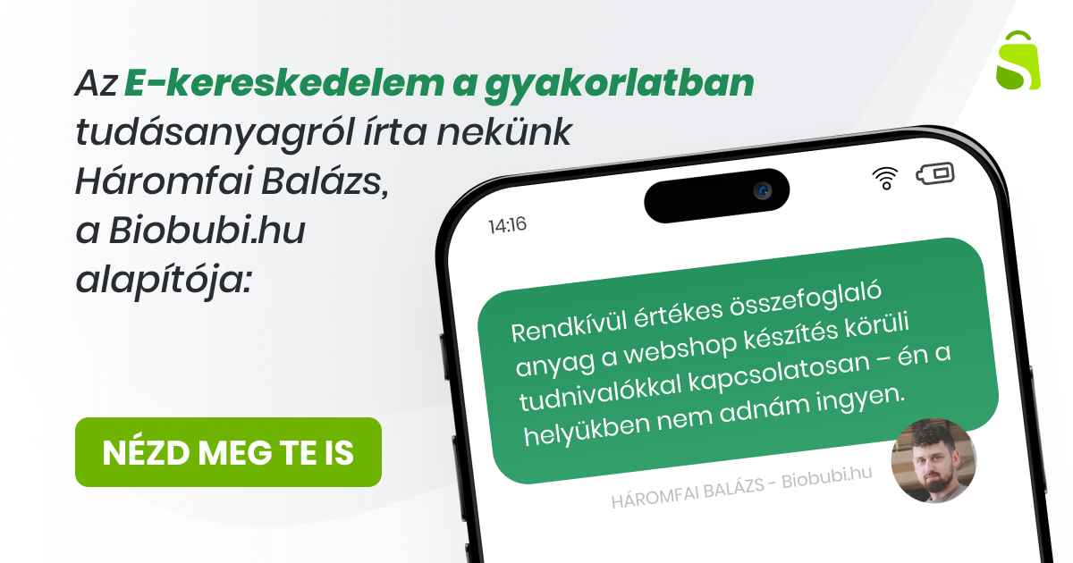 Shoprenter Facebook ad