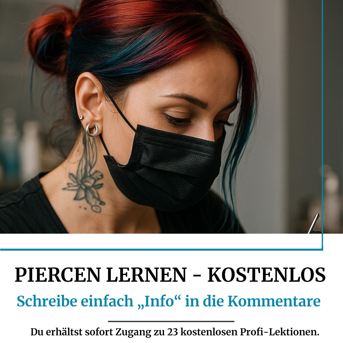 Piercer werden & piercen lernen - Piercing Ausbildung I Piercerfernschule Facebook ad: Piercing online Ausbildung I Lehrgangsinhalt und Kosten
