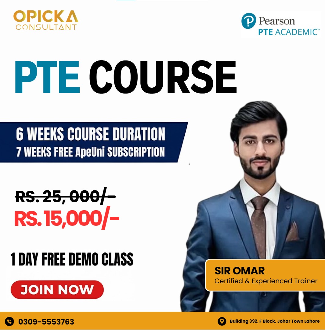 Opicka Consultant - Pakistan Facebook ad: 2 x FREE PTE Trial Classes