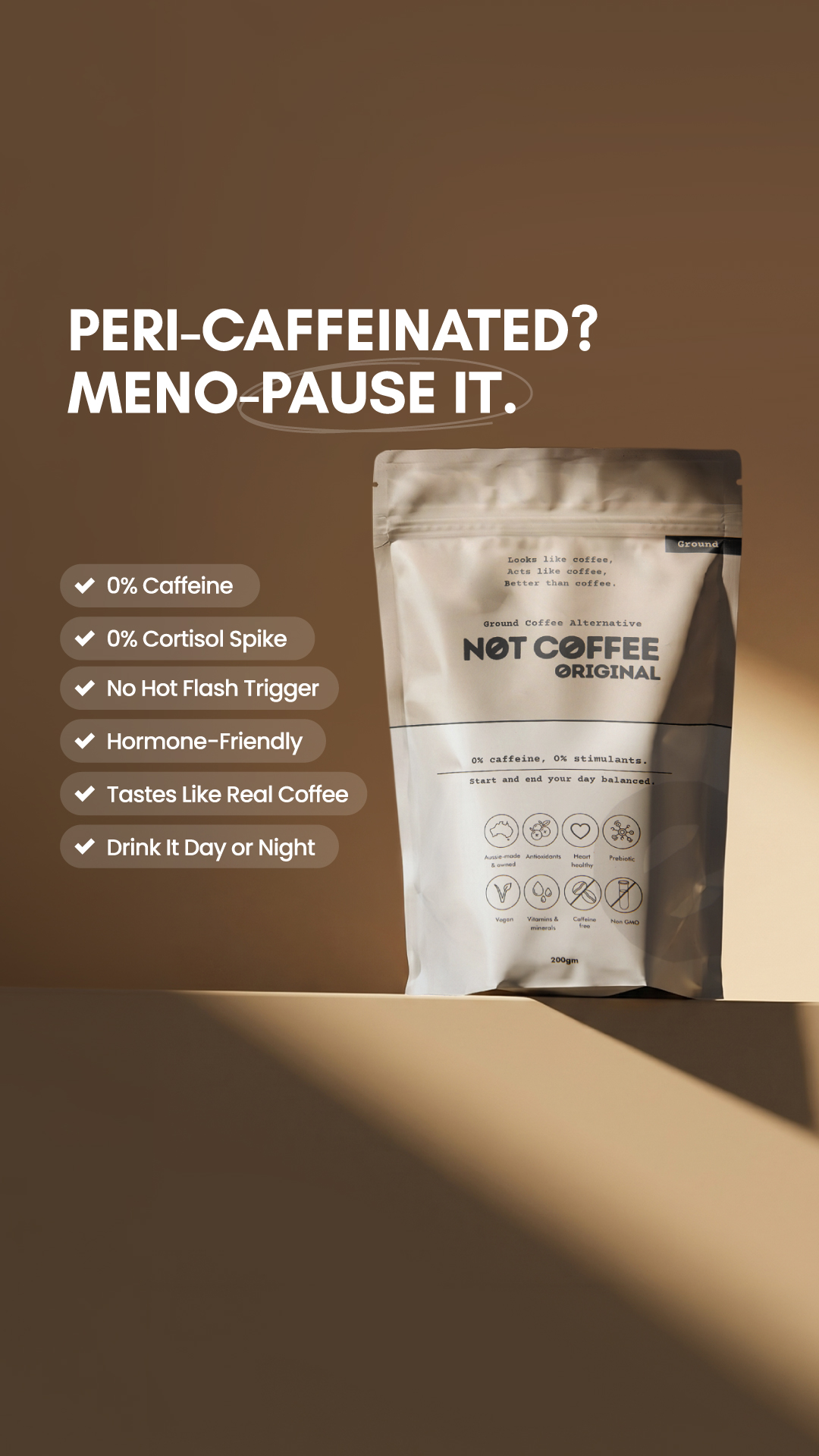 Not Coffee Facebook ad