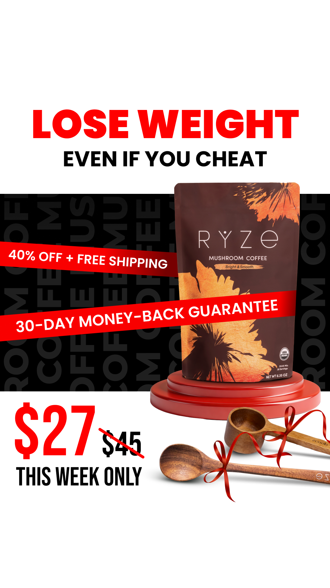RYZE Superfoods Facebook ad