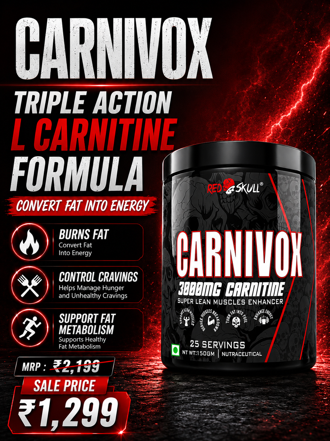 Redskull nutrition Facebook ad