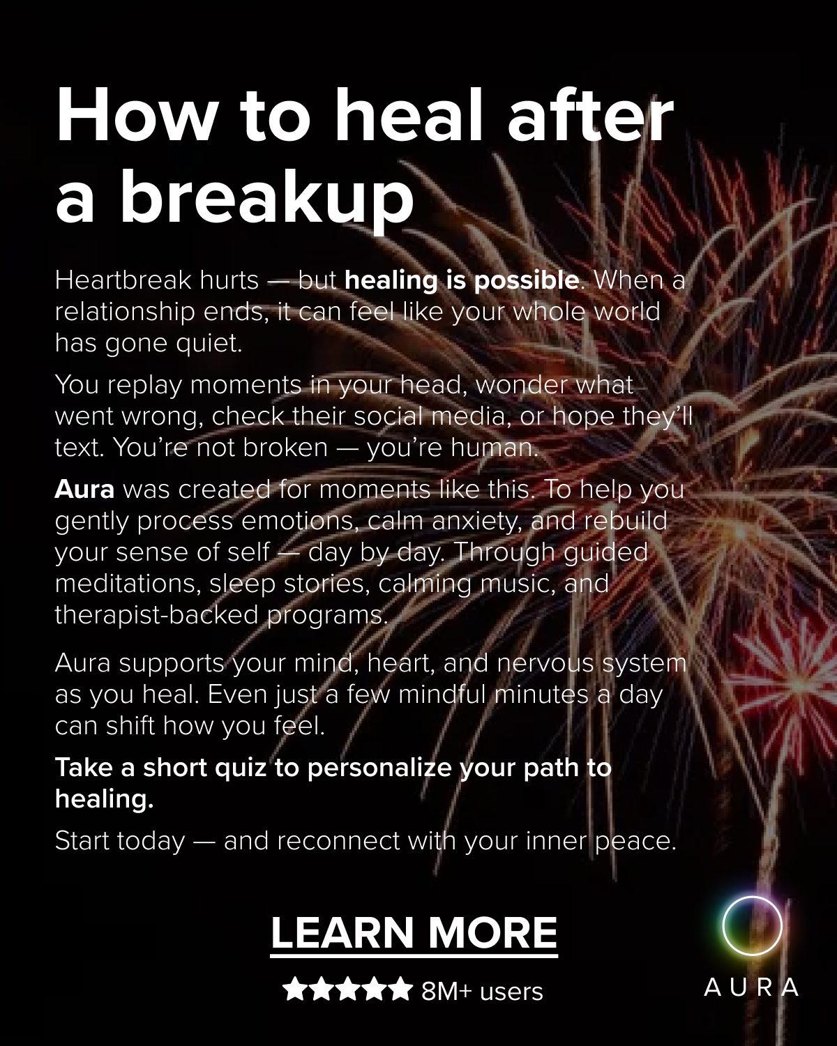 Aura: Find peace every day Facebook ad