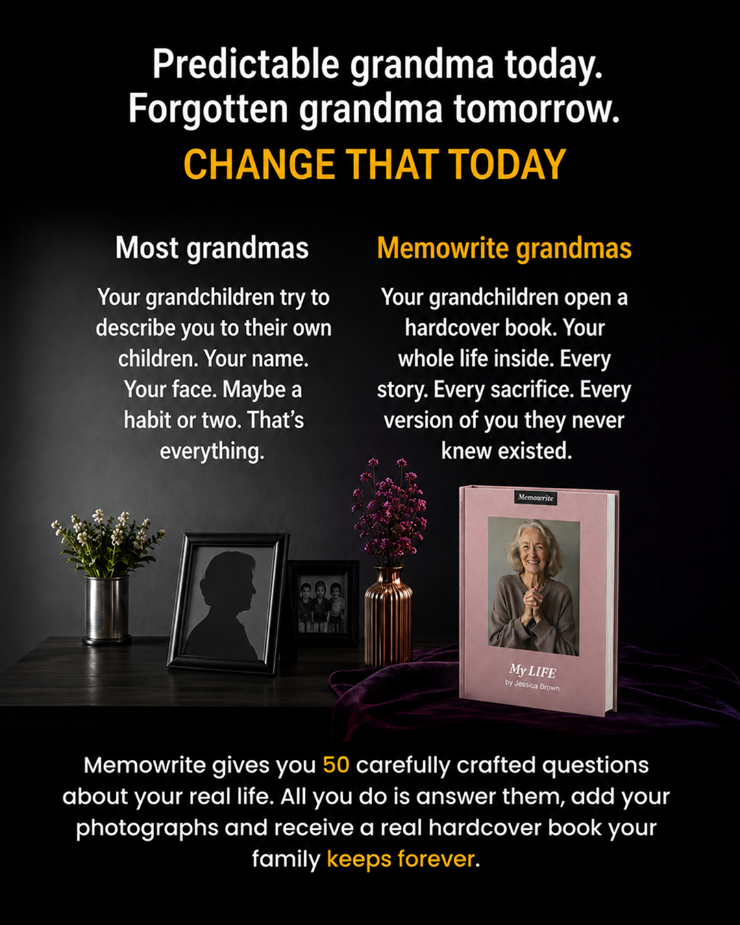 Memowrite Facebook ad