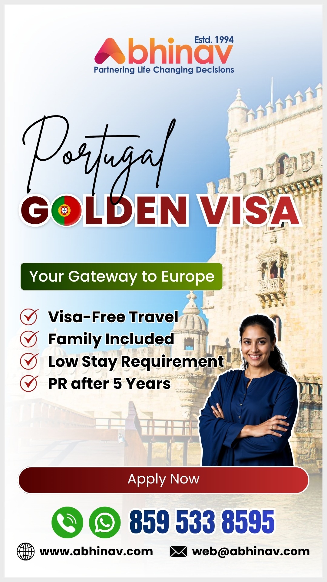 Abhinav Immigration Services Facebook ad