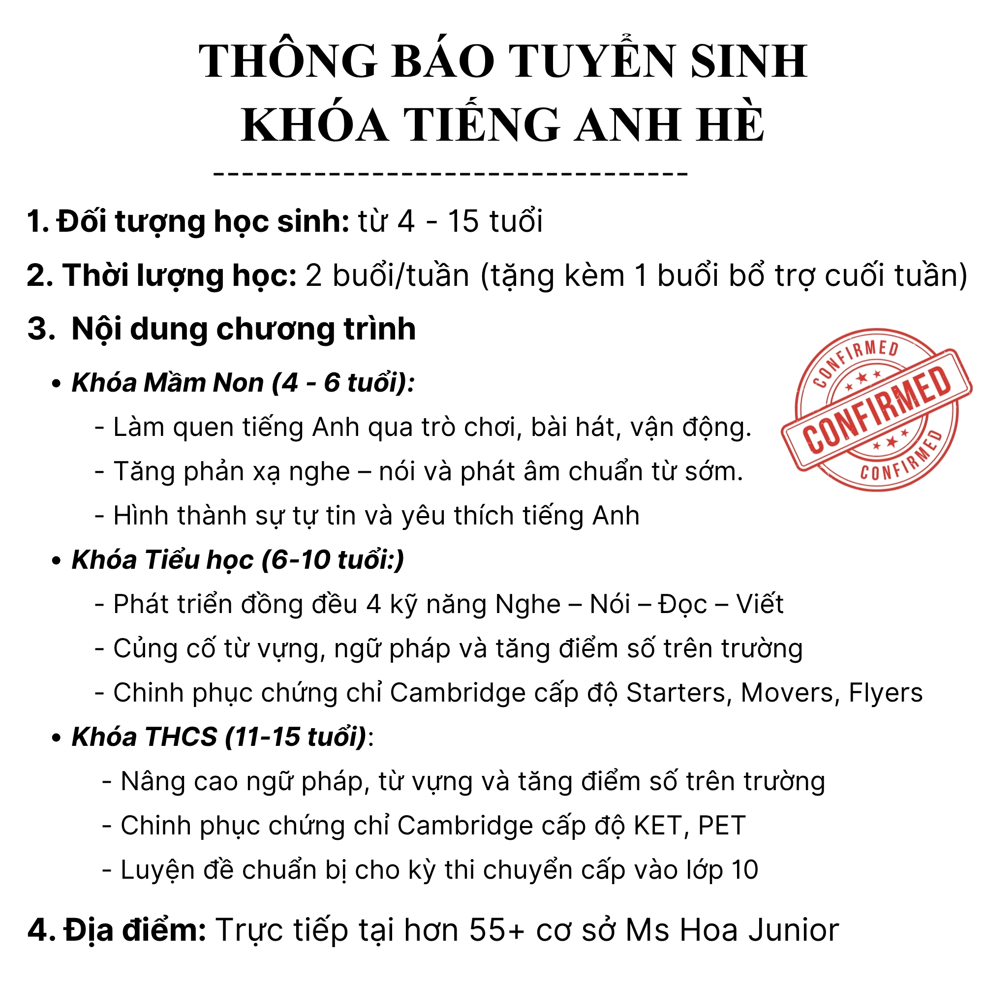 Ms Hoa Junior Facebook ad