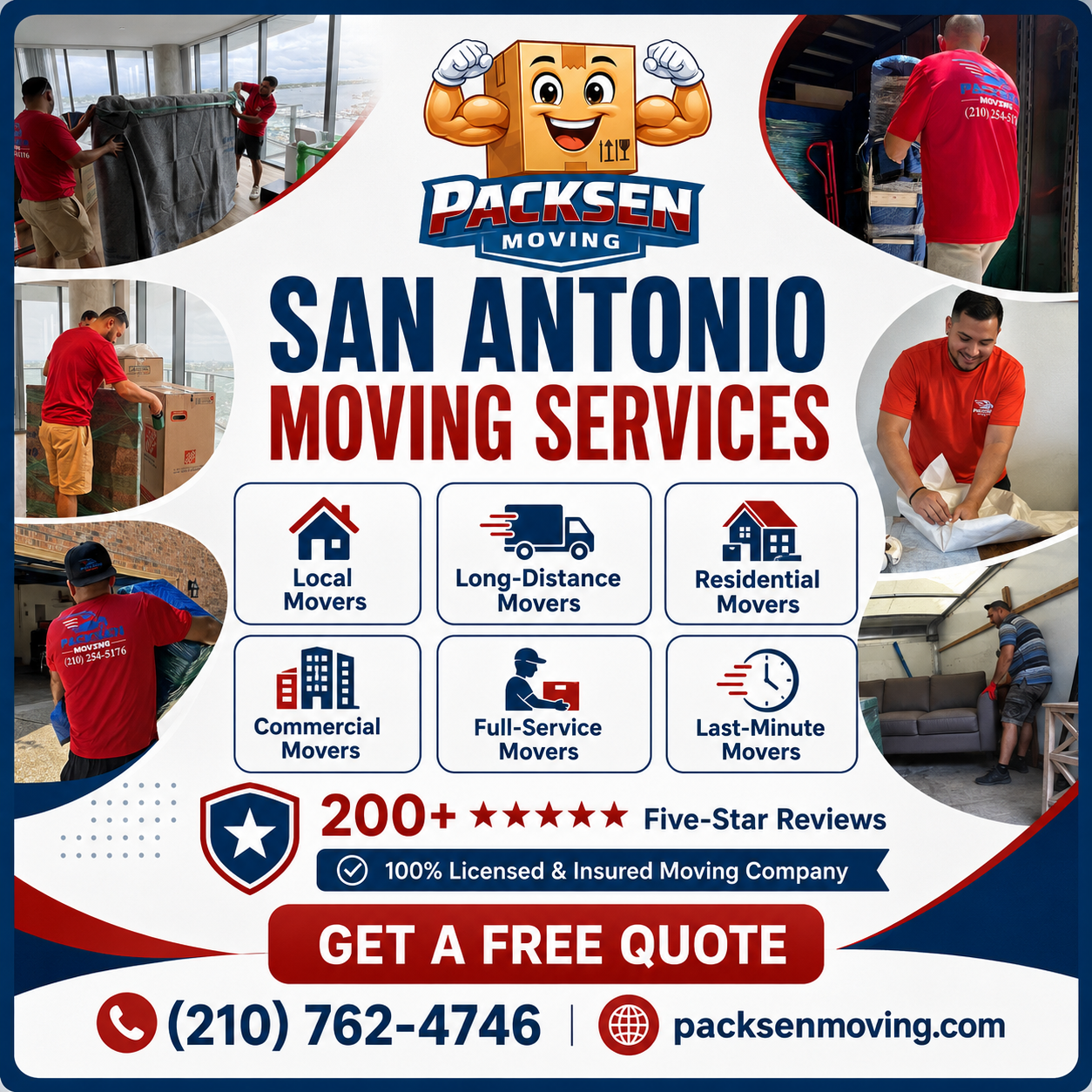 Packsen Moving Facebook ad: San Antonio Moving Services