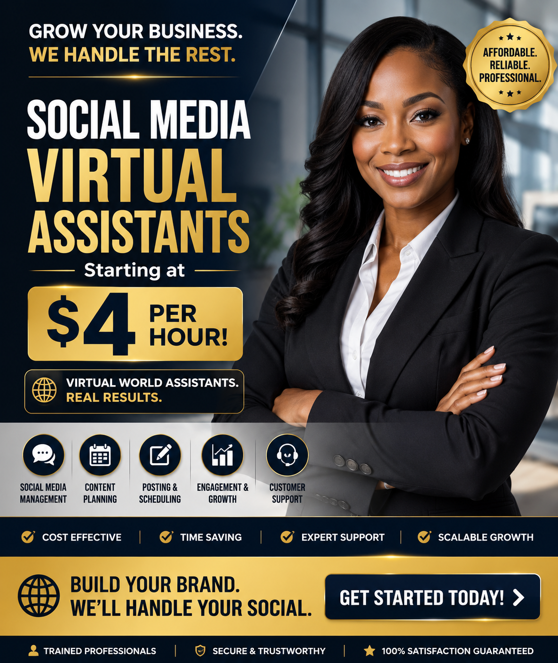 Virtual World Assistants - VWA Facebook ad