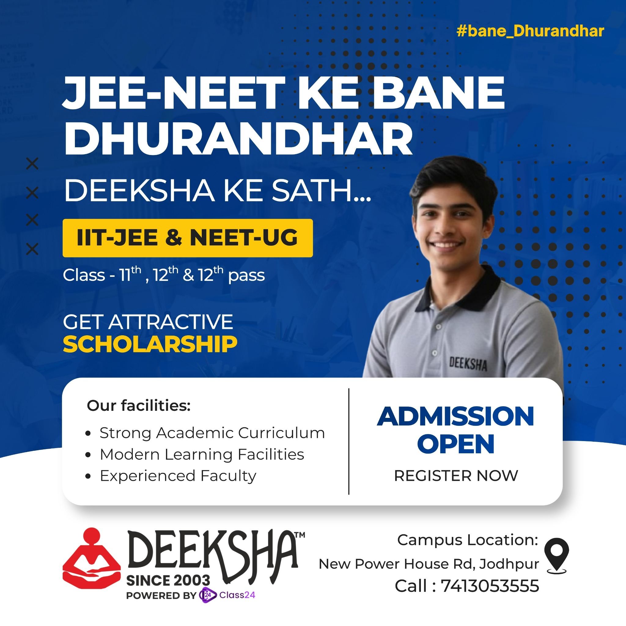 Deeksha Classes Facebook ad from Mar 19, 2026