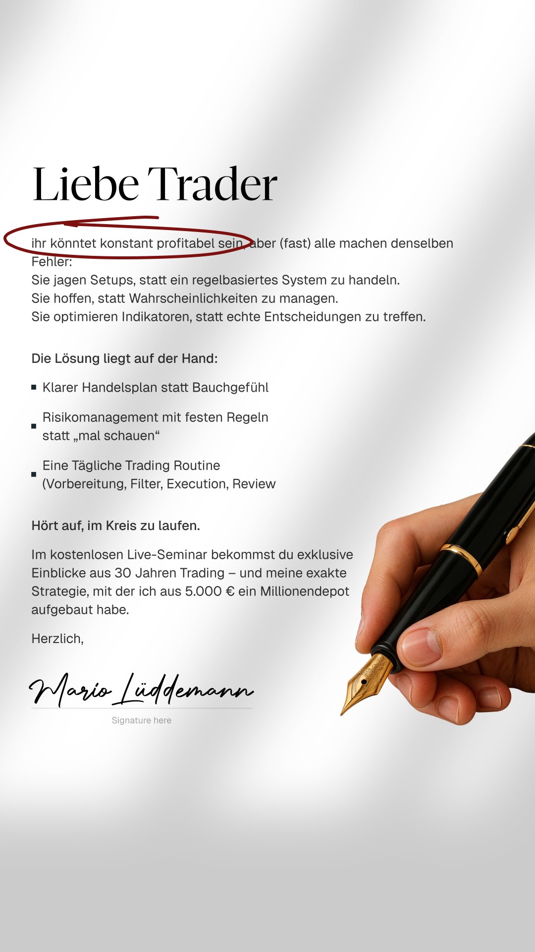 Mario Lüddemann Facebook ad