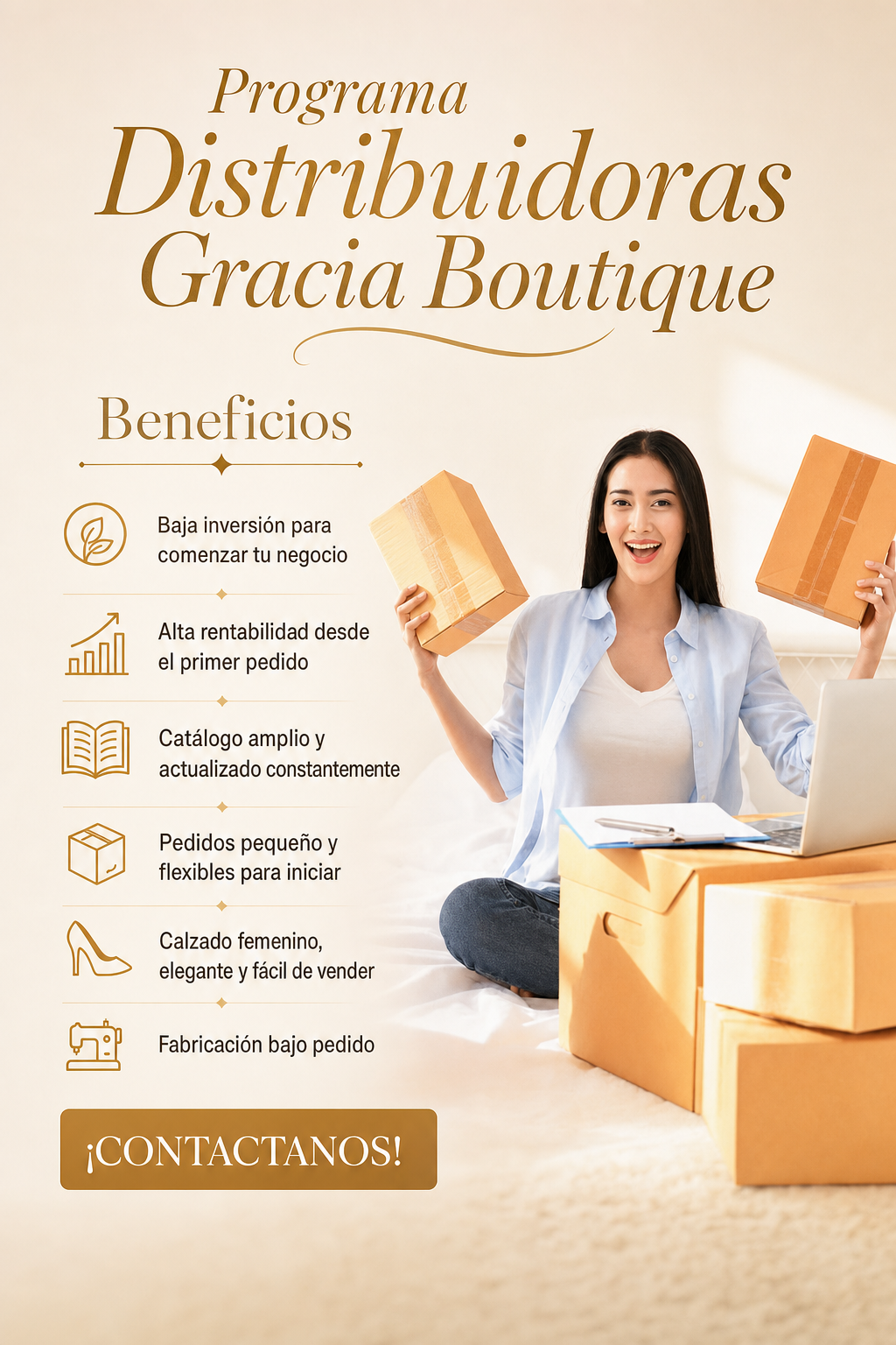Gracia Boutique Calzado Facebook ad: Comienza tu emprendimiento de calzado