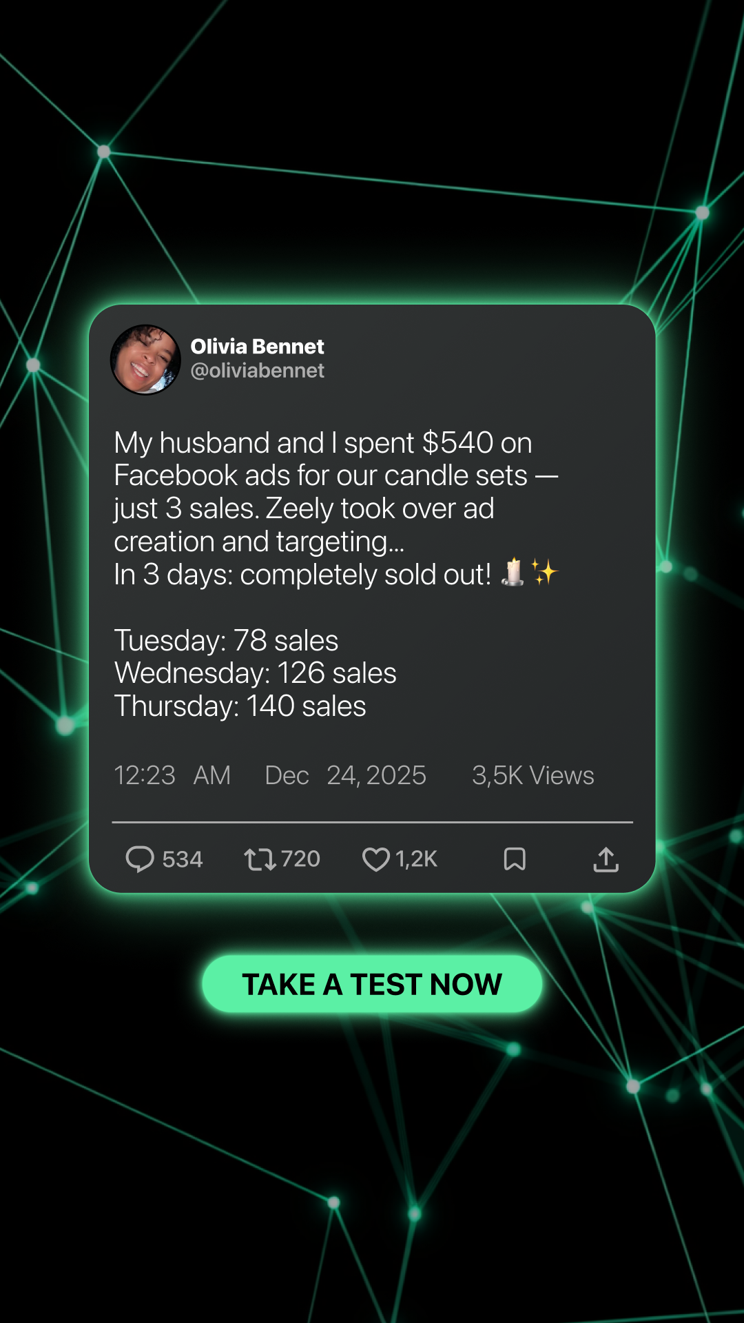 Zeely Facebook ad