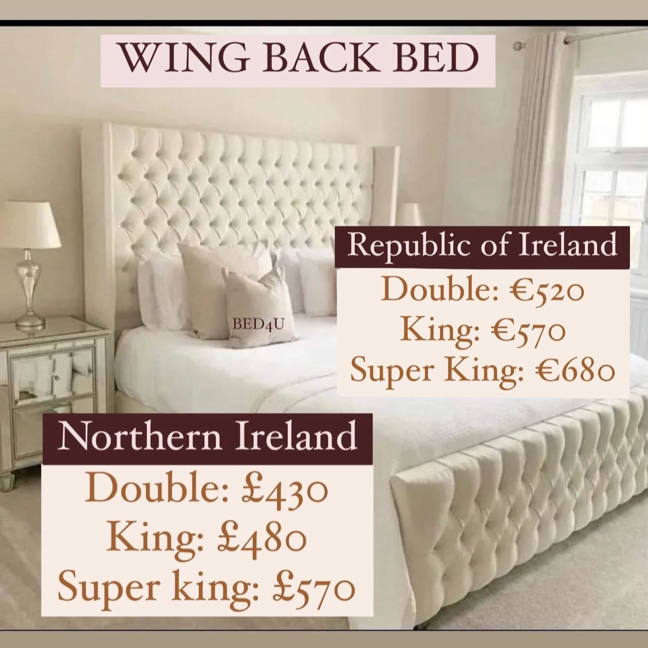 Bed4U Northern Ireland & Ireland Facebook ad