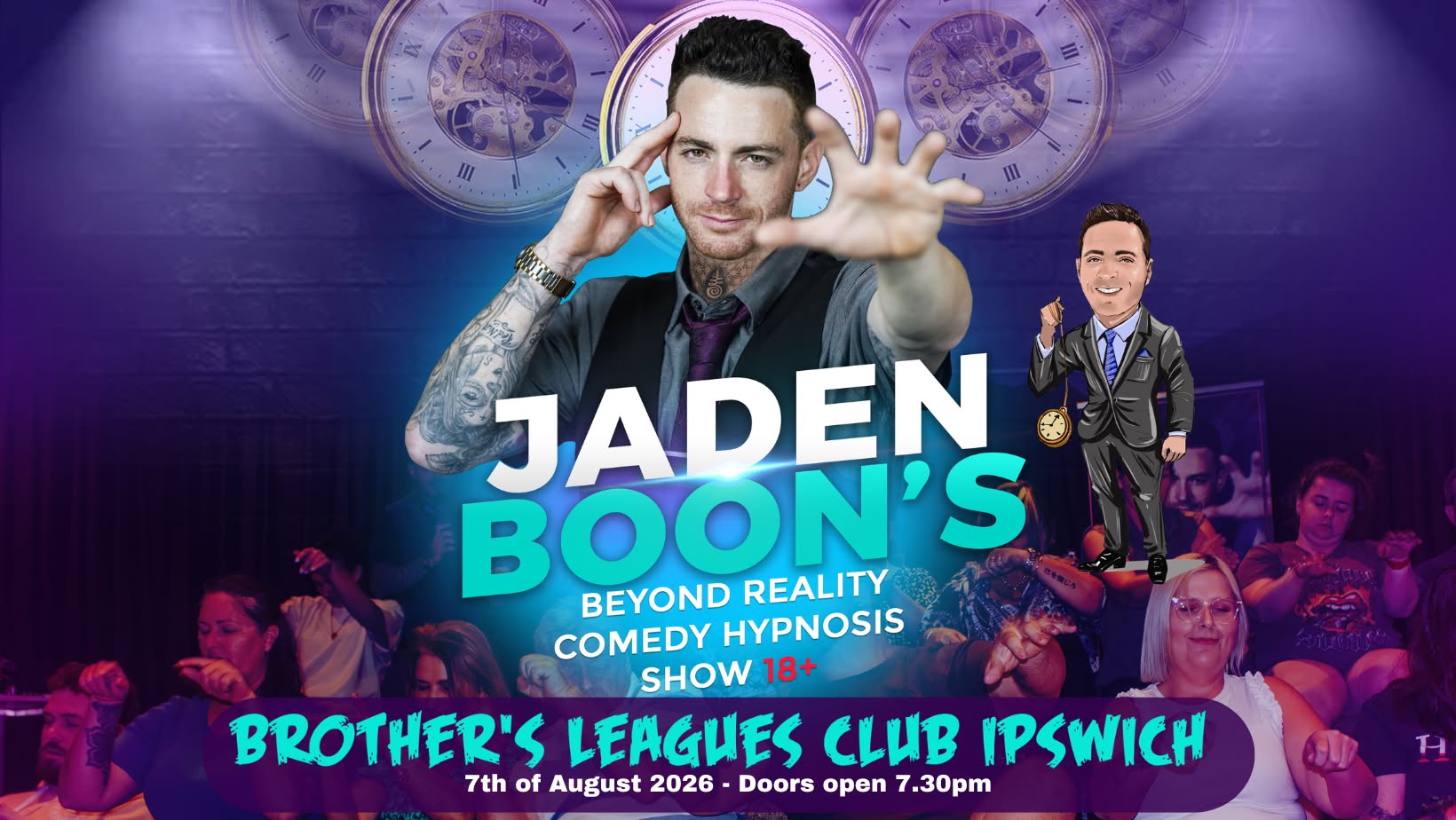 Hypnotist Jaden Boon Facebook ad: Comedy Hypnosis Show