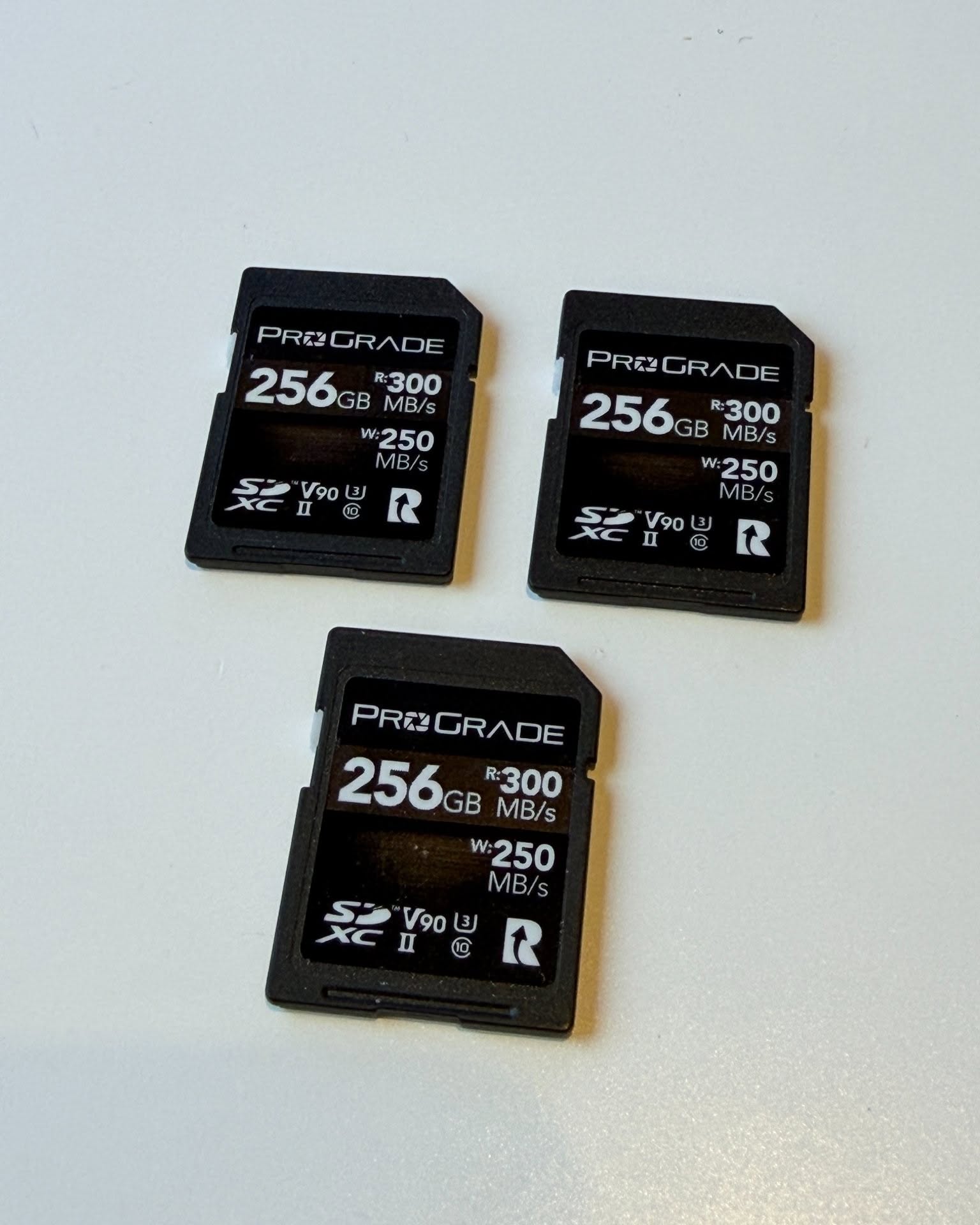 Jared Gagnon-Palick Facebook ad: ProGrade 256GB UHS-ii V90 SD Cards - SDXC U3 - Extremely…