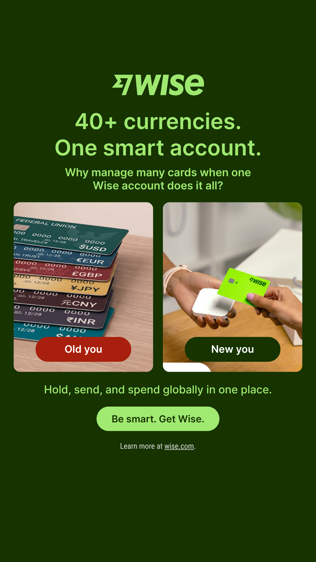 Wise Facebook ad