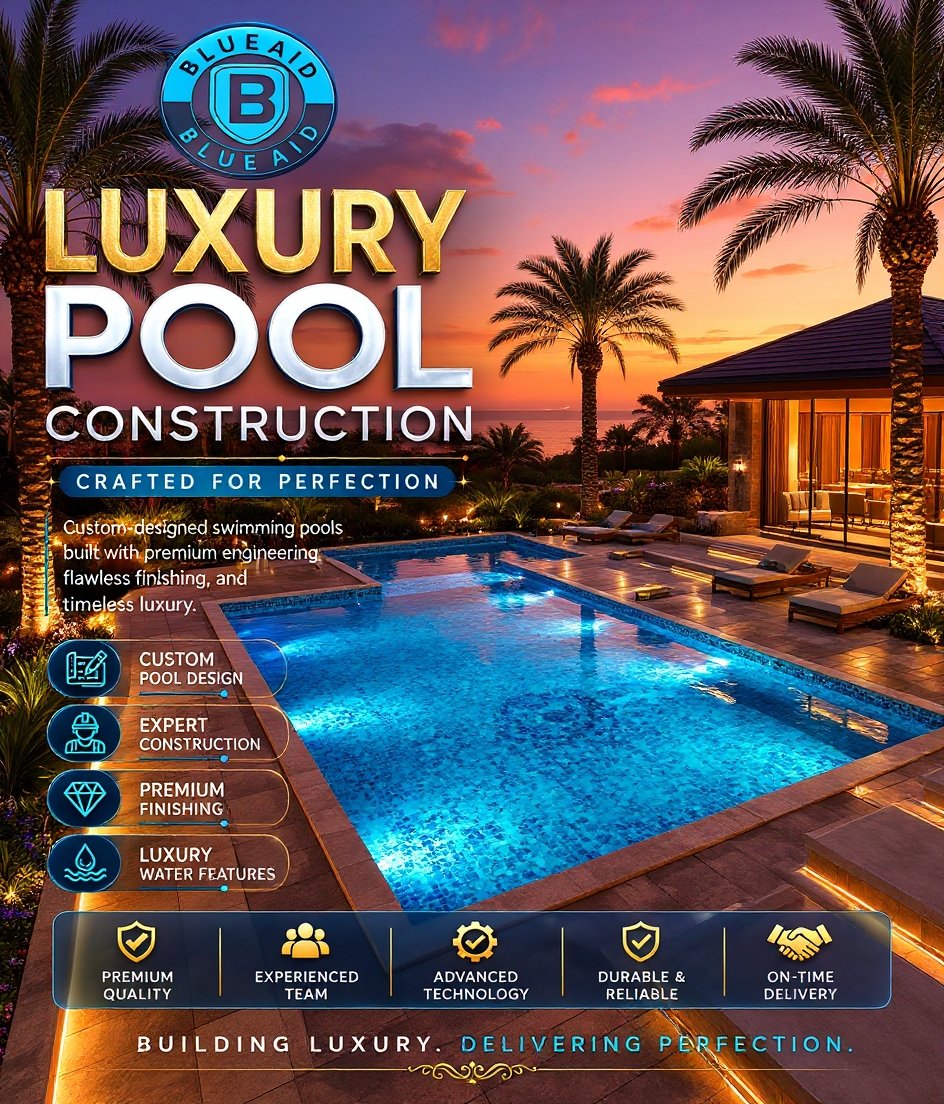 BlueAid Facebook ad: Your Backyard, Your Private Resort