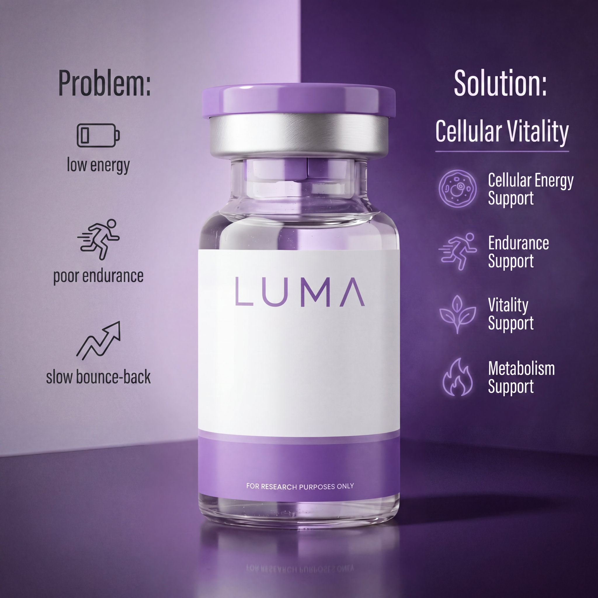 Luma Facebook ad: Shop Luma's Research Materials